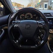TTD Craft 7th gen Honda 2003-2007 Accord LX EX DX V6 Carbon Fiber Steering Wheel